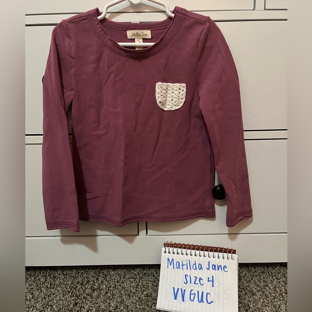 Adorable Maroon MJ Top Size 4